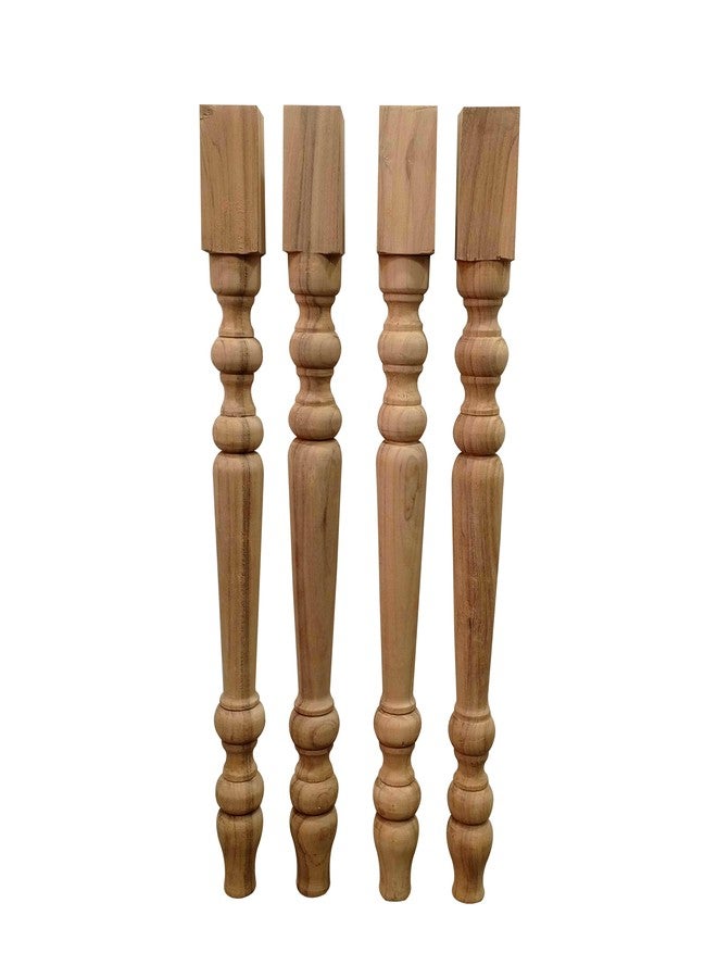 ASHOFY Handmade BTC Wooden Center Table Leg (Set of 4) (18") Inch - Image 1